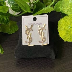 Designer Earrings- 2 tone gold